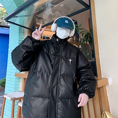 冬季棉衣男潮流时尚棉衣男港风皮棉衣外套MY8108-P125，男装棉衣，星座210-1