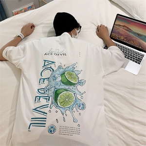 潮短袖t恤男夏季潮牌宽松ins半袖体恤夏天上衣服男装W2823-P28