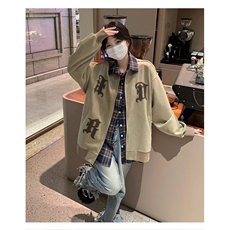 卡其色羽绒服女复古牛角扣派克服冬季2025年新款加厚韩系棉袄外套，男装羽绒服，星座506A