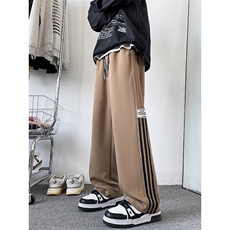 K127/P50春装新款现货卫裤休闲裤男大码宽松个性织带运动裤男裤子，男装休闲裤，电商基地A050