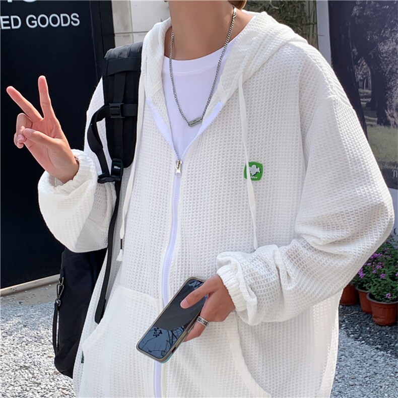 防晒衣男超薄透气冰丝夏季男防晒服男2022开衫外套F08505-P40,男装夹克,星座308B-1