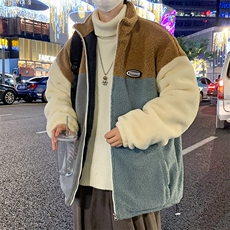 2024新款冬季加绒加厚棉服羊羔绒百搭保暖ins外套男装MY104P95，男装棉衣，电商A086