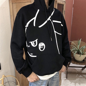 【】A003-HW3081-P55冬装新款加绒连帽男士卫衣 港风1图片