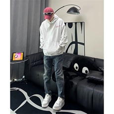 抖音得物休闲直筒牛仔裤男显显瘦宽松百搭美式复古水洗长裤AK13，男装牛仔裤，电商A443