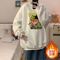 秋冬季韩版潮流印花上衣港风套头卫衣百搭宽松外套男W5031-P26，男装卫衣，星座512-2