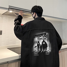 牛仔夹克男大码牛仔外套男茄克NJ77374-P60，男装夹克，电商A040