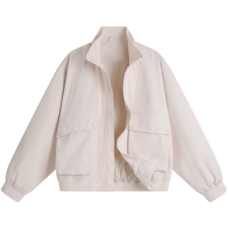 JK007敞开白底大口袋工装教练飞行夹克聚酯纤维(S-3XL)TP38,男装夹克,电商A088