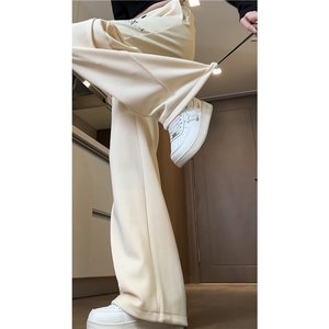 2024春节新款港风字母印花裤脚拼接宽松卫裤B315-K24033-p55控78图片
