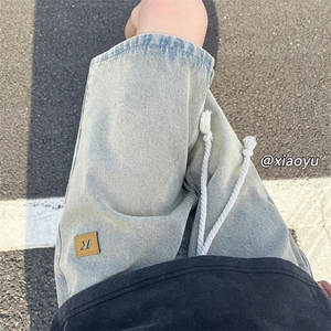 XZ616 夏季新款麻绳贴标牛仔裤休闲短裤 TY815 P45控58图片