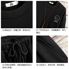 TY7072-P75圆领卫衣套装男运动套装两件套砖墙挂拍，男装卫衣，电商A040A