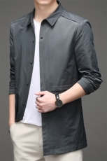 CD186626钱塘2020-2中年男士春秋薄款商务休闲简约风衣外套P162，男装风衣，钱塘207-2