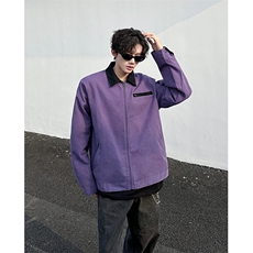 8XL-M春季水洗帆布短款夹克男生vintage美式复古工装外套JK003P98，男装夹克，电商B312