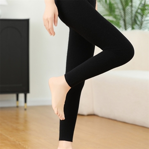 女士羊绒收腹打底裤35%羊绒保暖舒适柔软,女装打底裤,飞艺羊绒