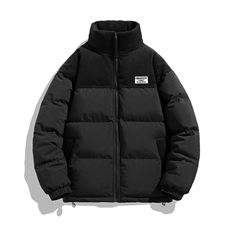 冬季青少年灯芯绒立领拼接外套休闲百搭面包服棉服5302-P78，男装棉衣，电商B306