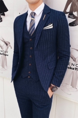 条纹西装男套装礼服三件套商务正装西服SJT-X30-P285，男装西服，星座1012