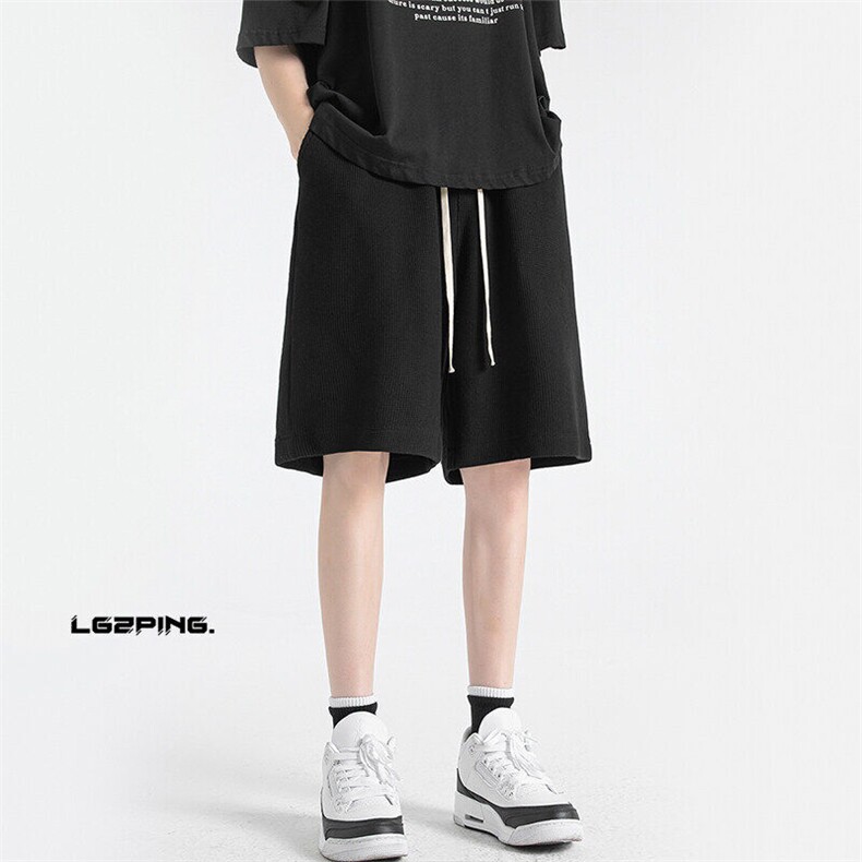 2025夏季新款港风无影墙大码7色华夫格短裤M-5XLHK23395-特P15，男装休闲裤，电商A022