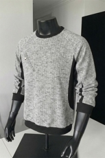 撞色拼接长袖薄款卫衣春季复古圆领男士打底衫C64179-TP4578，男装T恤，电商A102