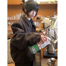 现货自制老钱棕千鸟格内哈灵顿夹克鹿皮顿，男装夹克，星座910A