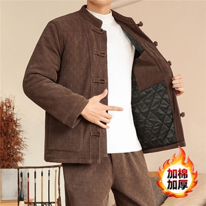 冬季风棉衣唐装夹棉加厚外套中式复古大码上衣男MY2531-P135