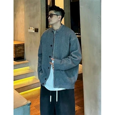 原版假两件针织衫开衫衬衫领拼接毛衣外套W6180-特P75，男装针织衫/毛衣，星座1212