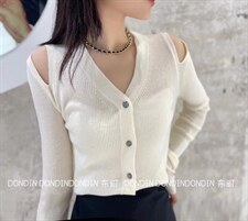 秋冬上新 漏肩针织开衫,其它,东町