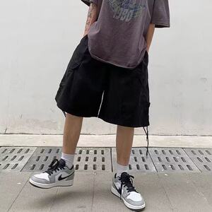 夏季新款美式短裤男潮牌薄款设计感小众宽松大码运动休闲4544 P32图片