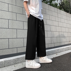 现货 夏季松紧腰宽松冰丝八分裤阔腿休闲七分裤男 K788-P45 控68图片