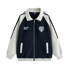 B225-A6626-P92-X119-400g重磅翻领棒球服情侣装卫衣夹克--现货，男装夹克，电商B225