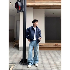 立领棉服男韩版潮流高街痞帅休闲百搭面包服廓形飞行员高级感外套，男装夹克，星座506A