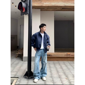 立领棉服男韩版潮流高街痞帅休闲百搭面包服廓形飞行员高级感外套图片