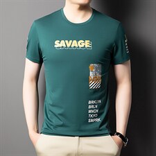 2023夏季新款休闲运动t恤短袖男装圆领印花宽松休闲上衣t恤男装潮，男装T恤，电商B212（原钱塘6029）