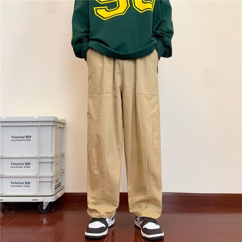 男秋季新款港风休闲裤纯棉E105P35图片