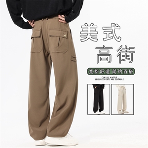 西裤男款潮流百搭2026春季宽松直筒男士垂感休闲长裤K6635-P50图片