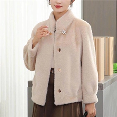 2025年冬季时尚百搭通勤休闲外套，女装短外套，雪菲羊绒