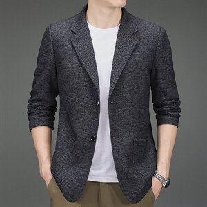 MJ2224男式2023年春季新款西装男西服外套修身商务休闲男P90图片