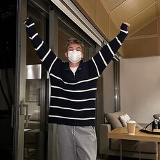 ins加厚半拉链条纹毛衣男士立领秋冬慵懒宽松针织衫男百搭慵懒，男装针织衫/毛衣，星座506A