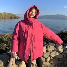 【现货主推】立领连帽防风保暖休闲羽绒服2C372-9082-P285控418，女装羽绒服，2C372