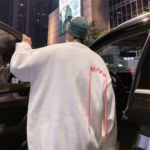 设计感oversize宽松慵懒风情侣针织衫套头毛衣男女秋冬M9088-P53图片