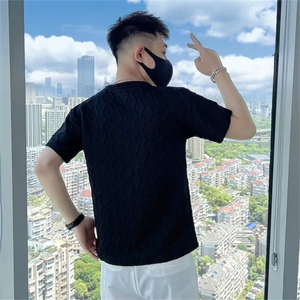 文艺男圆领纯色日系潮ins标准短袖时尚潮牌青春流行夏季潮流T恤图片