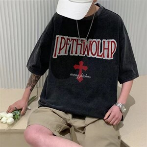 男圆领T恤宽松短袖Y89P28图片