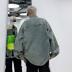 Wt171-P68美式高质量宽松型刺绣牛仔夹克，男装夹克，星座1501-1