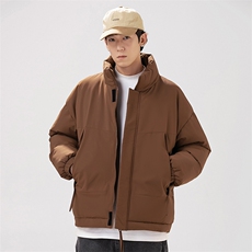 现货美式高街休闲夹克冬季立领纯色三防户外工装加厚棉服外套，男装夹克，电商A486