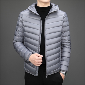达标50绒 轻薄羽绒服外套男连帽秋冬中青年男士休闲百搭YR910-P75图片