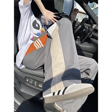 XZ612-K788-P55控79夏季伞兵裤运动休闲裤撞色拼接速干阔腿裤，男装休闲裤，星座612