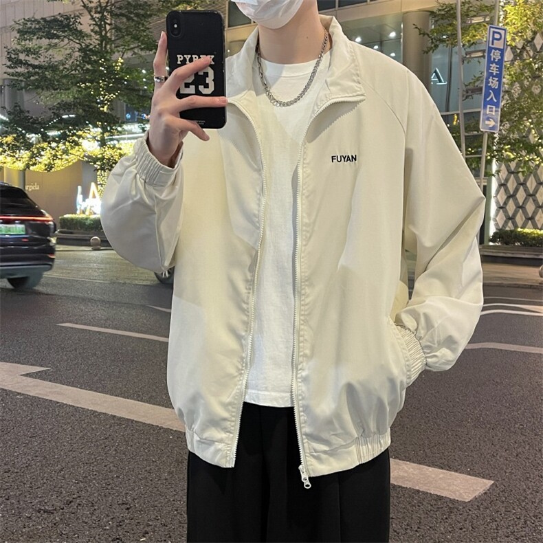 美式潮牌简约原宿风翻领夹克男休闲情侣百搭外套JK651,男装夹克,星座1116A-1（原606A）