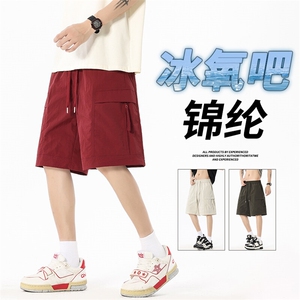 抖音品质夏季新款宽松直筒工装薄款五分裤A146-GY523特p30量大优图片