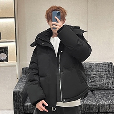 主推韩版羽绒服男士短款男女同款中青年创意加厚羽绒外套，男装羽绒服，钱塘723
