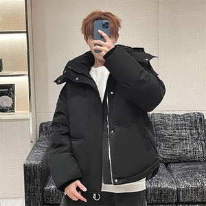 主推韩版羽绒服男士短款男女同款中青年创意加厚羽绒外套图片