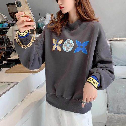 加绒加厚卫衣，女装卫衣/绒衫，优奇库