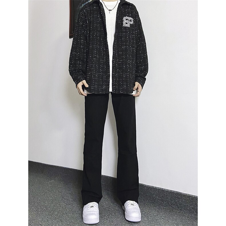 B221美式ins高街暗黑小众修身弹力休闲牛仔裤LK23010-P60控78,男装牛仔裤,电商B221